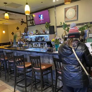 The bar area