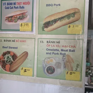 menu, hot dogs