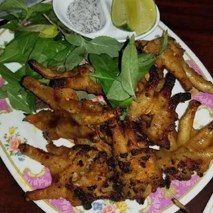 Grilled chicken feet