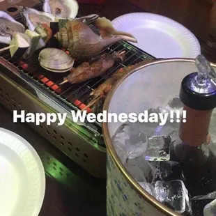 drink, sushi and sashimi