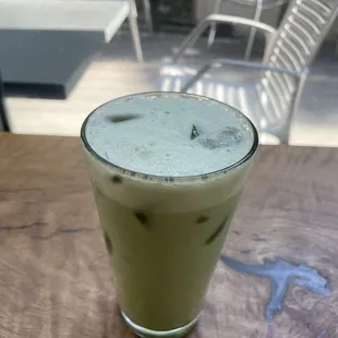 iced matcha latte
