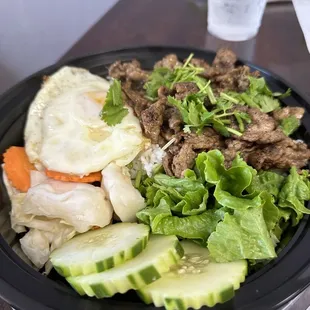 a plate of food on a table