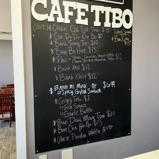 Specials menu - ask if you don't know what anything is