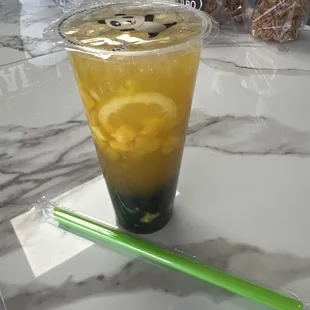 Mango Boba they use fresh mango in it! The woman said they usually do their Boba tea's early and end at 1:00pm