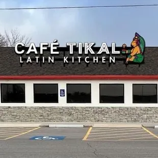 the front of the restaurant