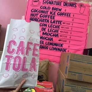 coffee menu