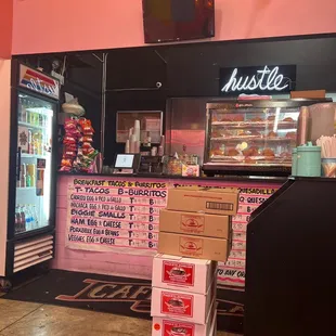 the inside of a mexican restaurant