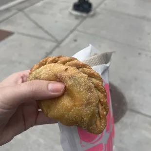 Poblano and potato empanada