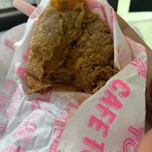 Chicken mole empanada