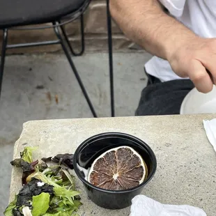 Rotten leaves in &quot;The&quot; Salad so we picked them out.