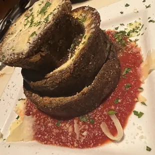 Eggplant with goat cheese