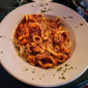 Calamari E Gamberi Fra Diavolo at Cafe Trastevere