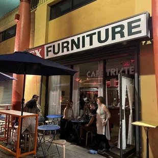 outside