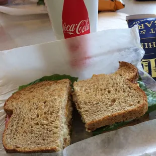Tuna melt with cheddar