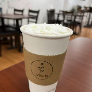 Hot chocolate with whip