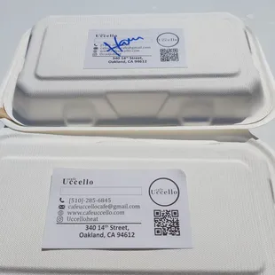 Takeout boxes