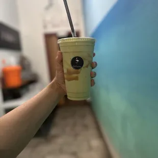 Avocado peanut butter banana  smoothie