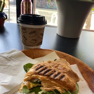 Egg, Onion and Spinach Croissant
