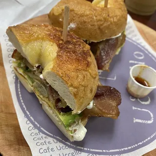 Catering Bagel with Bacon, Egg, and Cheddar