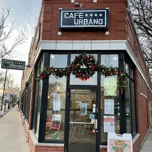 the front of the restaurant