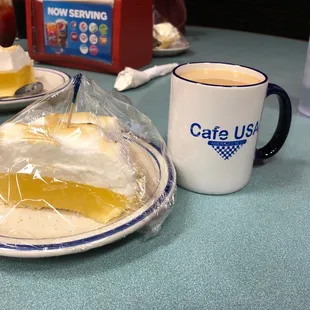 Lemon meringue pie and some fresh coffee!!