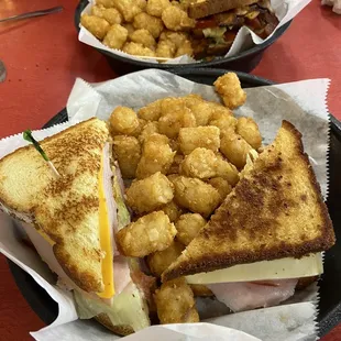 Huge club with tater tots