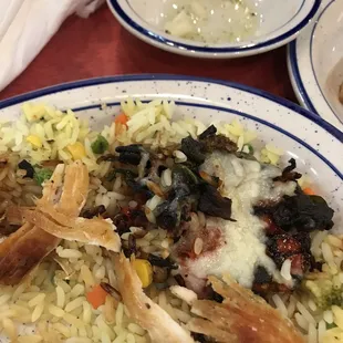 chicken Monterey burnt to a crisp!