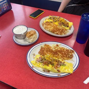 Eggs and hash browns were amazing.