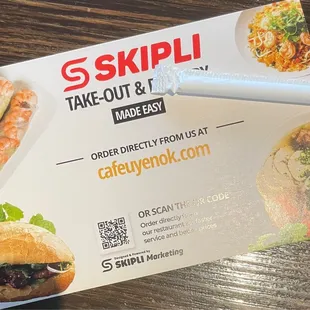 Order or call in  no delivery yet!