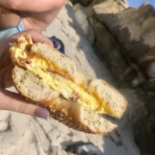 American on an everything bagel