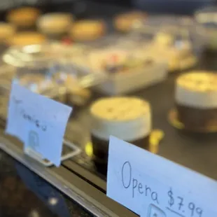 a variety of pastries on display