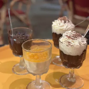 Chocolate Mouse, Pine-cotta, hot chocolate