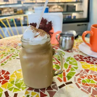 My iced hazelnut coffee! Yum yum