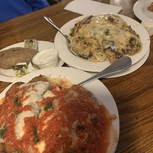 Chicken eggplant parmigiana combo and chicken a la Venice!