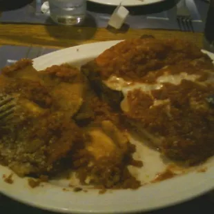 Chicklen parm, fried ravioli special. ($13!)