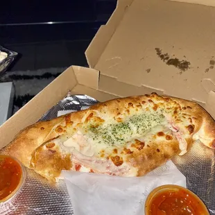 Calazone 19. Cheese Calzone and a Soda Lunch Special