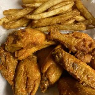 10 Hot Jumbo Wings with Fries