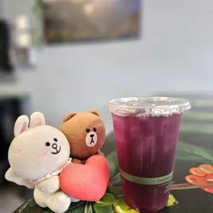 Blueberry Lavender Butterfly iced tea... unsweetened