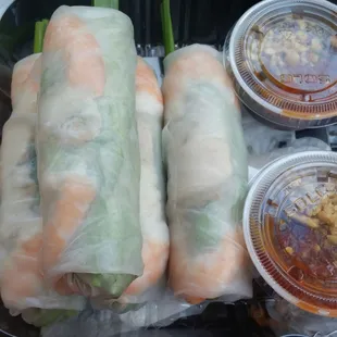 Pork&amp;shrimp summer rolls