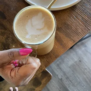 The brown sugar latte and cheese danish