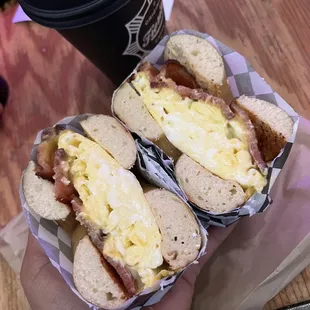 $15 bacon egg and cheese bagel