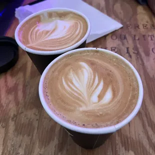 (2) 12 oz lattes