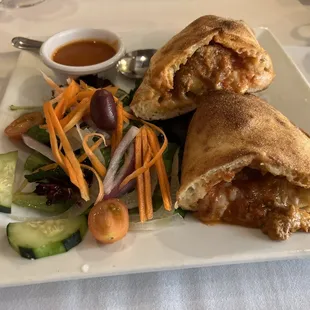 Guidos Stromboli meatball calzone!  Lamby porky vealy meatballs