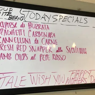 Daily specials