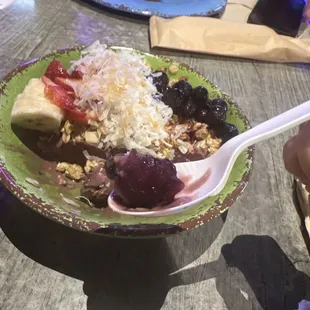 One of a few blueberry ice blocks