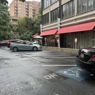 cars parked in a parking lot