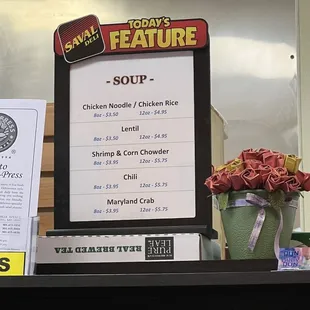 a menu for a restaurant