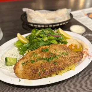White Fish Filet Plate