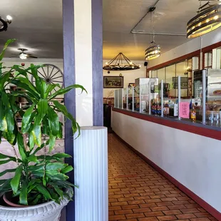 Walkway next to register.