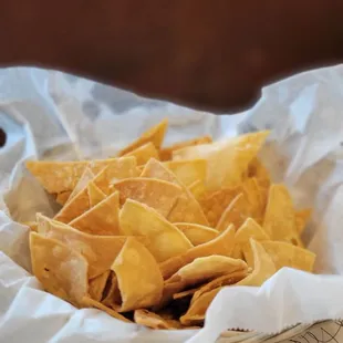 Crunchy house made chips kissed with salt